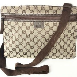 AUTHENTIC Gucci monogram canvas crossbody bag